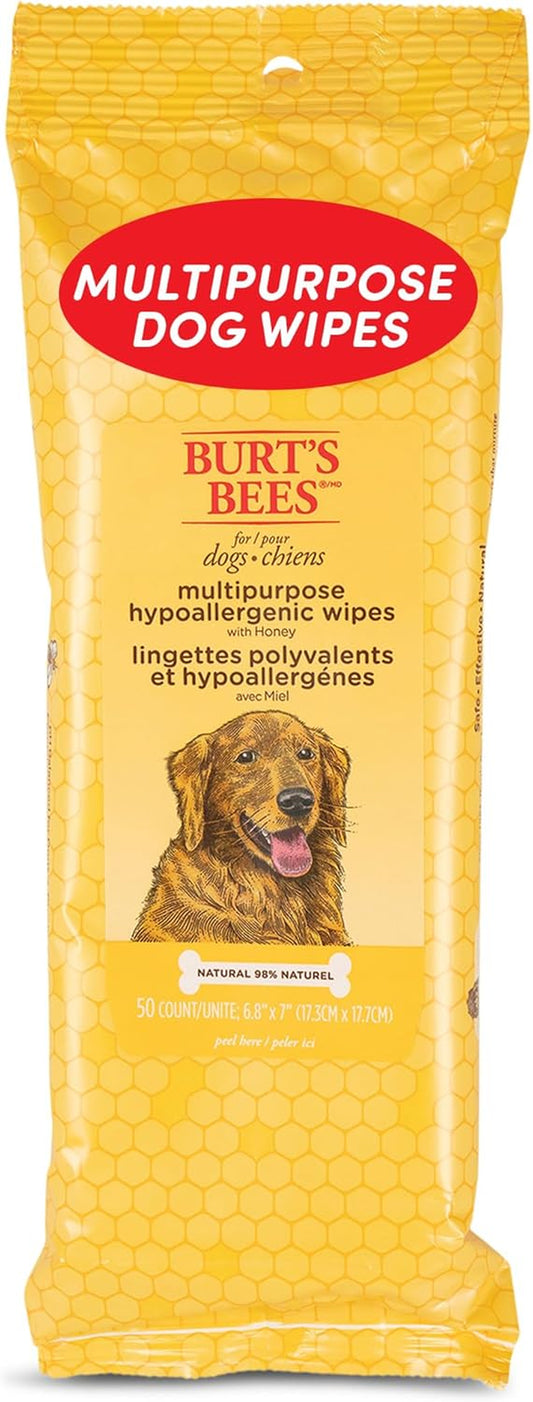 Multipurpose Grooming Wipes | Puppy & Dog Wipes for All Purpose Cleaning & Grooming | Cruelty No, Sulfate, & Paraben No, Ph Balanced for Dogs - 50 Ct Wipes, Puppy Supplies