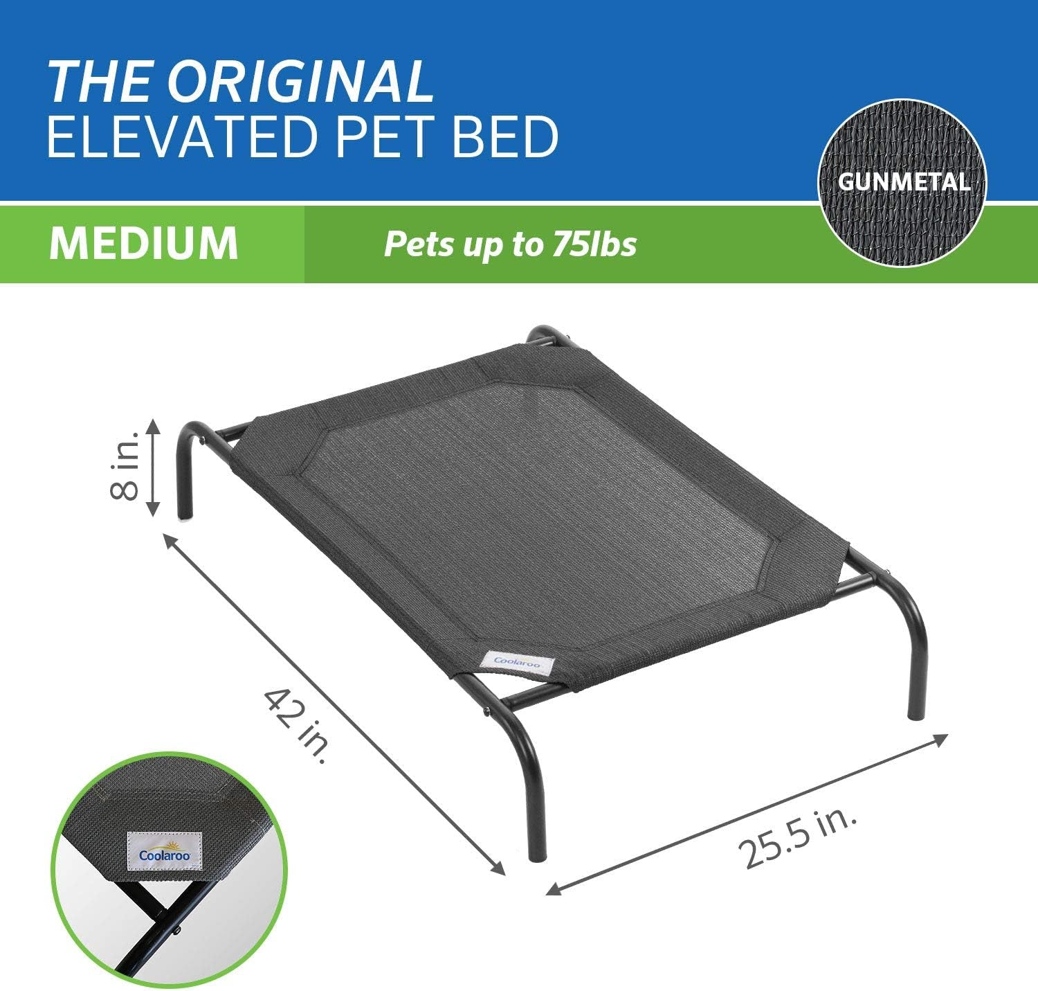 the Original Cooling Elevated Pet Bed, S to L Sizes