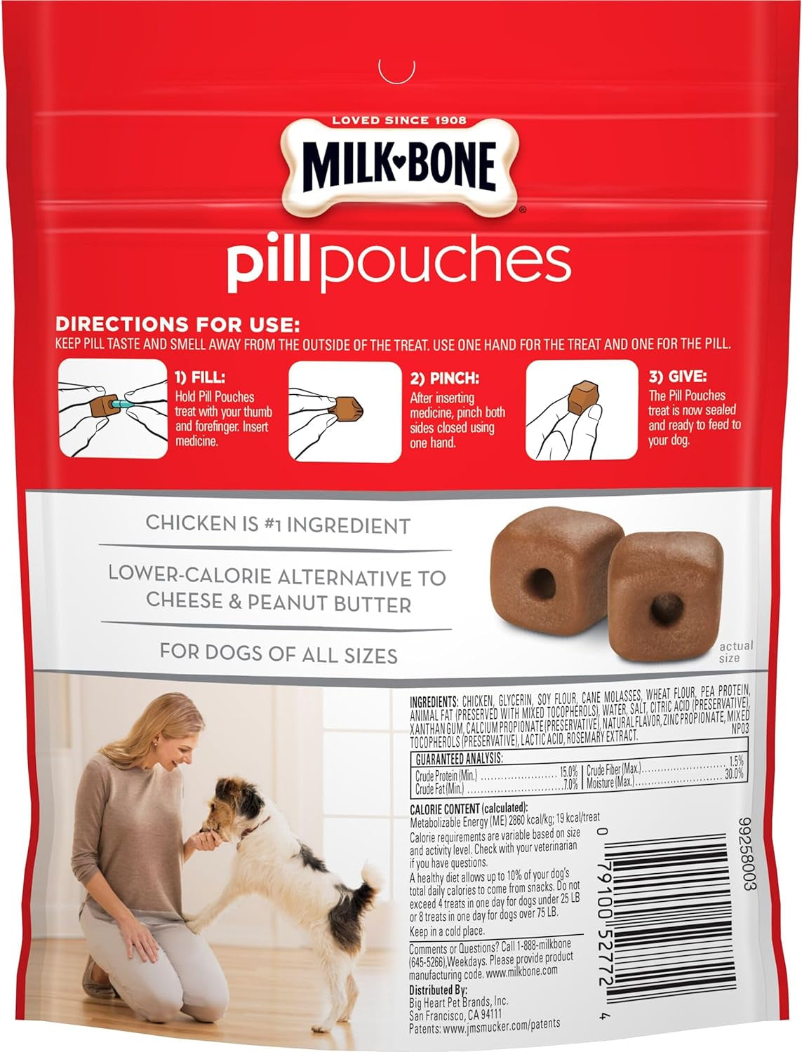 Pill Pouches Dog Treats, Real Chicken Flavor, 6 Ounce (Pack of 5)