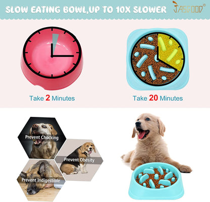 Dog Feeder Slow Eating Pet Bowl Eco-Friendly Durable Non-Toxic Preventing Choking Healthy Design Bowl for Dog Pet Stop Bloat Bowl