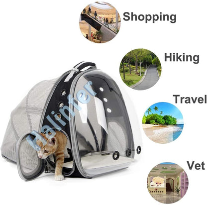 Cat Bubble Backpack Carrier, Space Capsule Transparent Pet Carrier Backpack for Small Dog, Pet Carrying Hiking Traveling Backpack