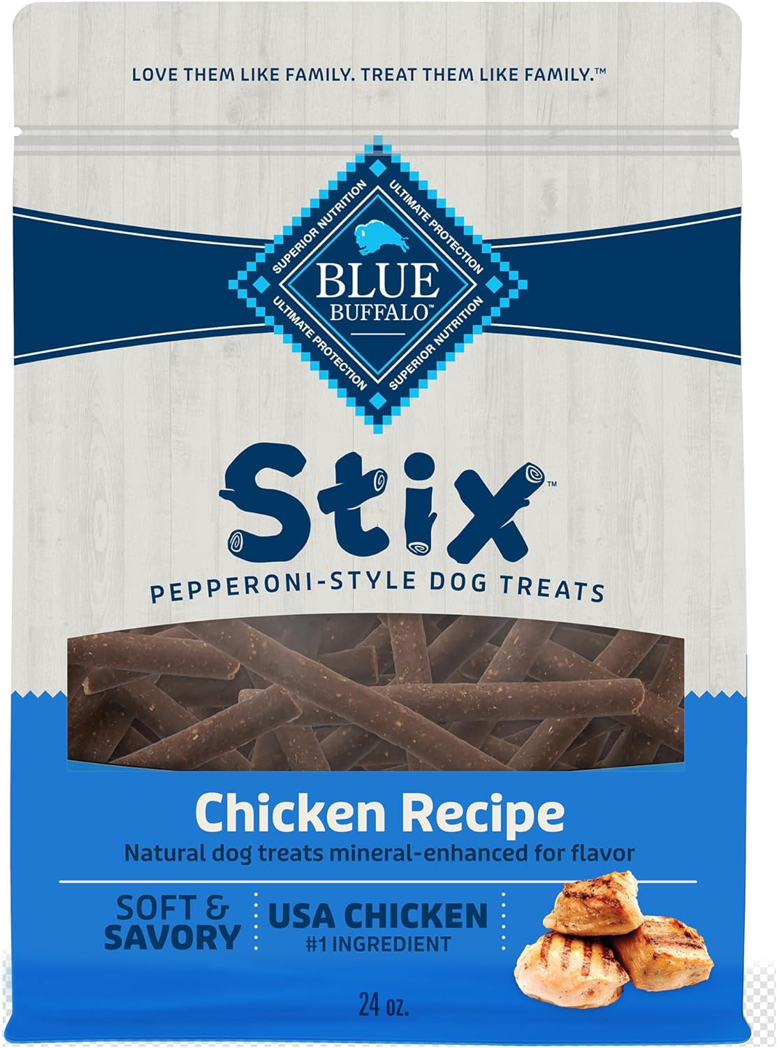 Stix Pepperoni-Style, Natural Soft-Moist Dog Treats